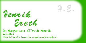 henrik ereth business card